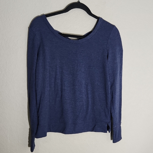 Old Navy Active Shirt Womens Size XS Blue Heathered Longsleeve Go Dry - Picture 1 of 10